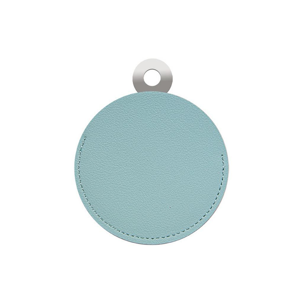 Portable Compact High Definition Makeup Mirror, Stainless Steel Leather Pocket Mirror for Daily On-the-go Touch Up