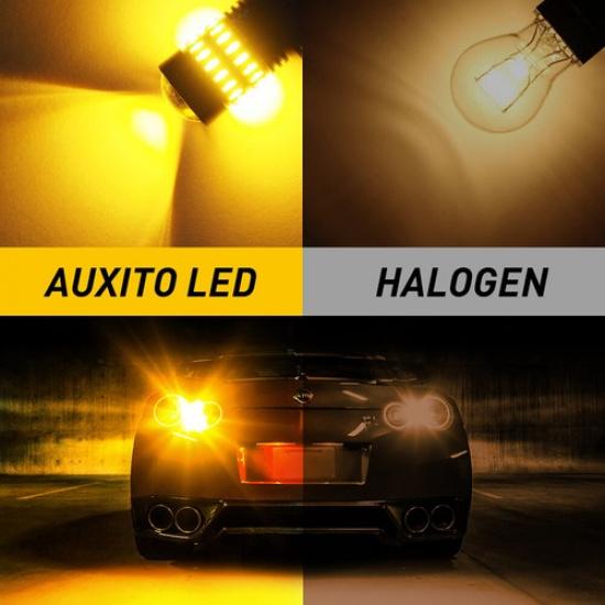 AUXITO 3156 3157 4157 LED Signal Turn Light Bulbs CANBUS Anti Hyper Flash Amber