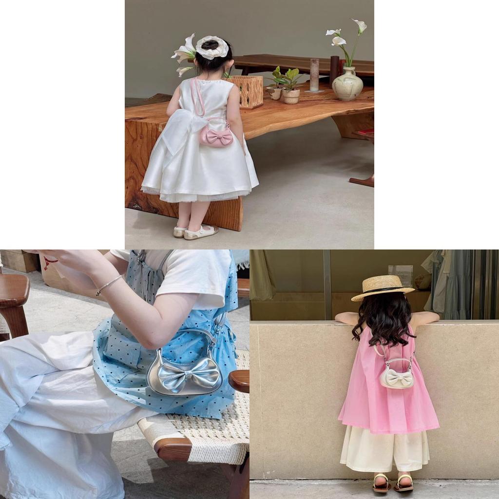 Portable Butterfly Bow Mini Purse For Girls With Waterresistant Pu Material For Daily Use