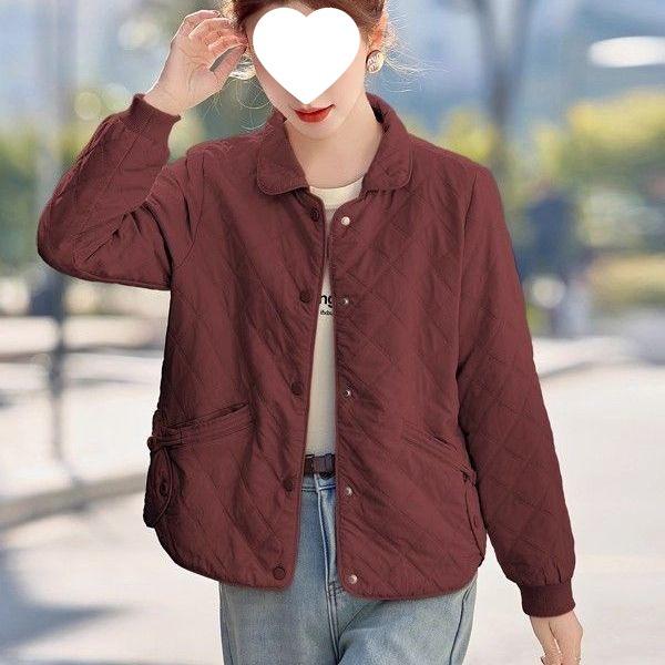 

2025 Petite Young Mother Spring/Autumn Temperament Casual Versatile Jacket L 90-105 lbs brick червоний колір