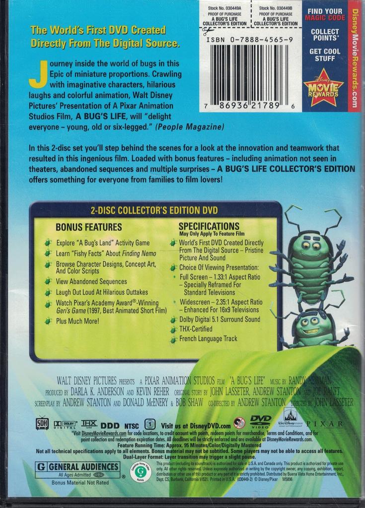A Bug’s Life — 2-Disc Collector’s Edition (Region 1, DVD)