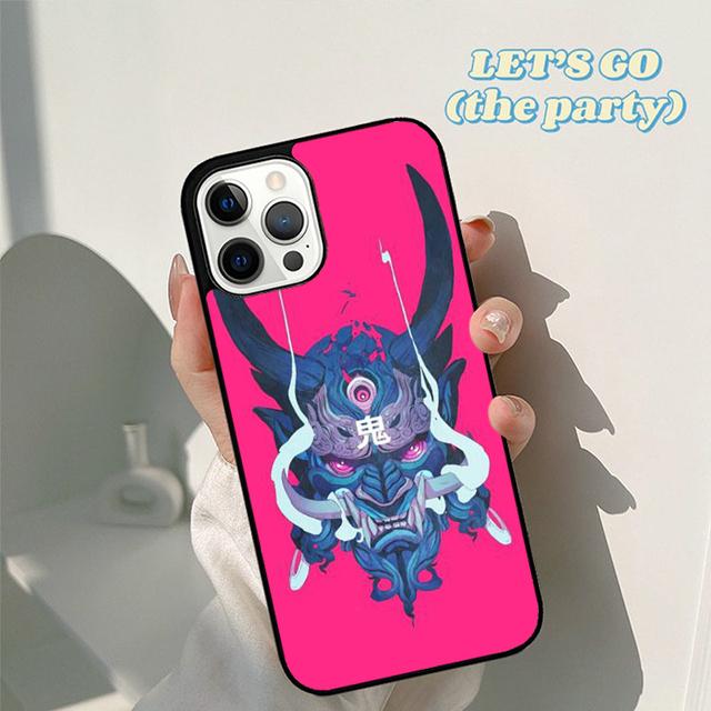 Autumu Japanese Oni Hannya Demon Mask Phone Case Cover for iPhone 17 Air 16 16e 15 12 11 13 14 Pro Max Plus Coque