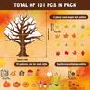 Fall Thanksgiving Season Maple Leaf Wall Stickers Paper Holiday Classroom Decor