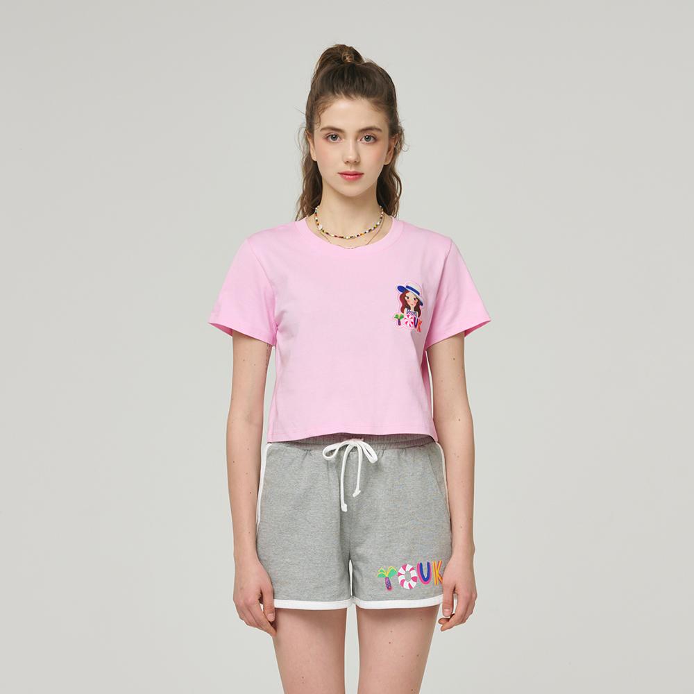 Yugsimwon Summer Letter Link Top T-Shirt F Luna