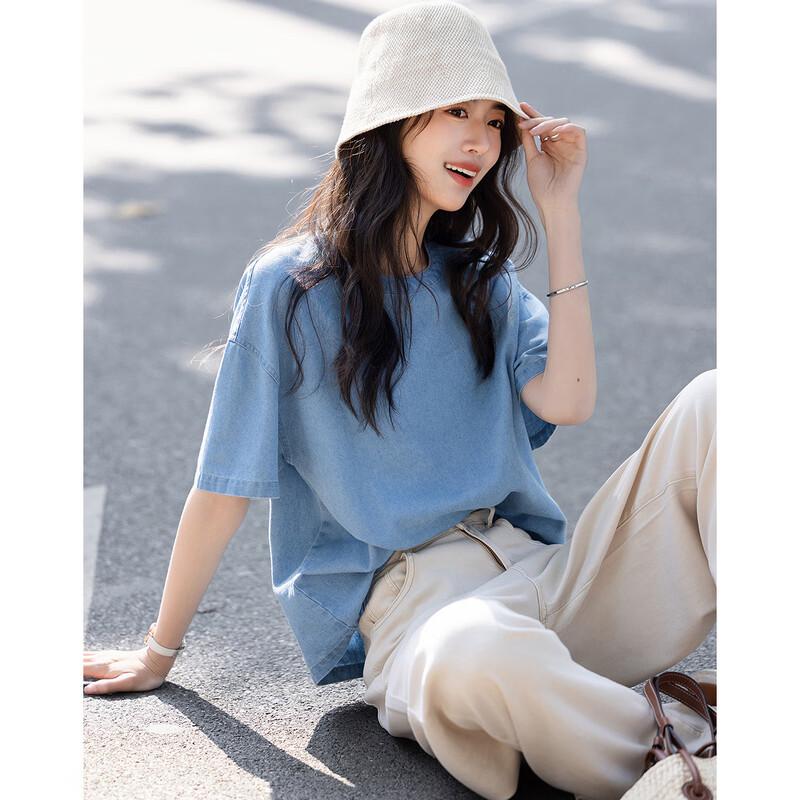 Demana Vintage Washed Cloud Cotton Denim Shirt L