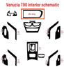 Venucia T90 Carbon Fiber Interior Console & Gear Protection Stickers