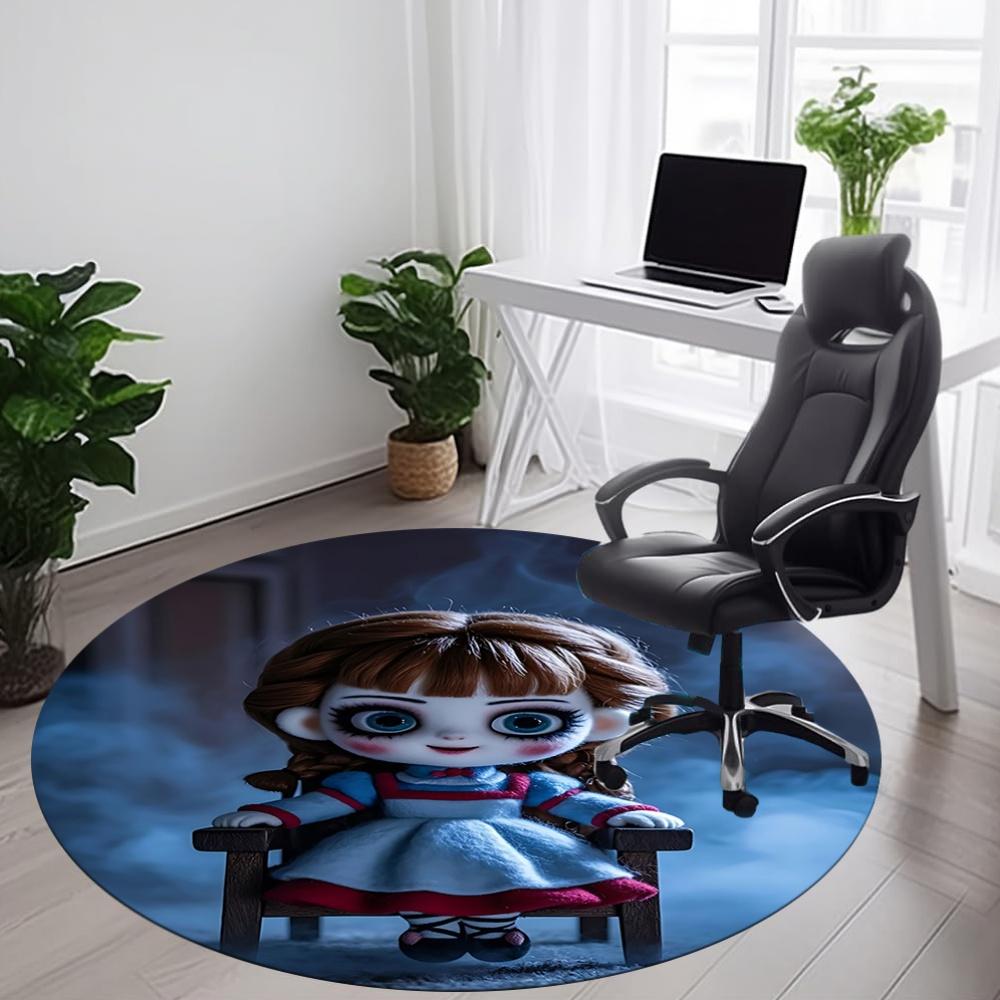 1pc AnnaBelle Chair Carpet for Office Non-Slip, Soft & Comfortable, Carpet for Office, Gaming, Lightweight Round Floor Mat