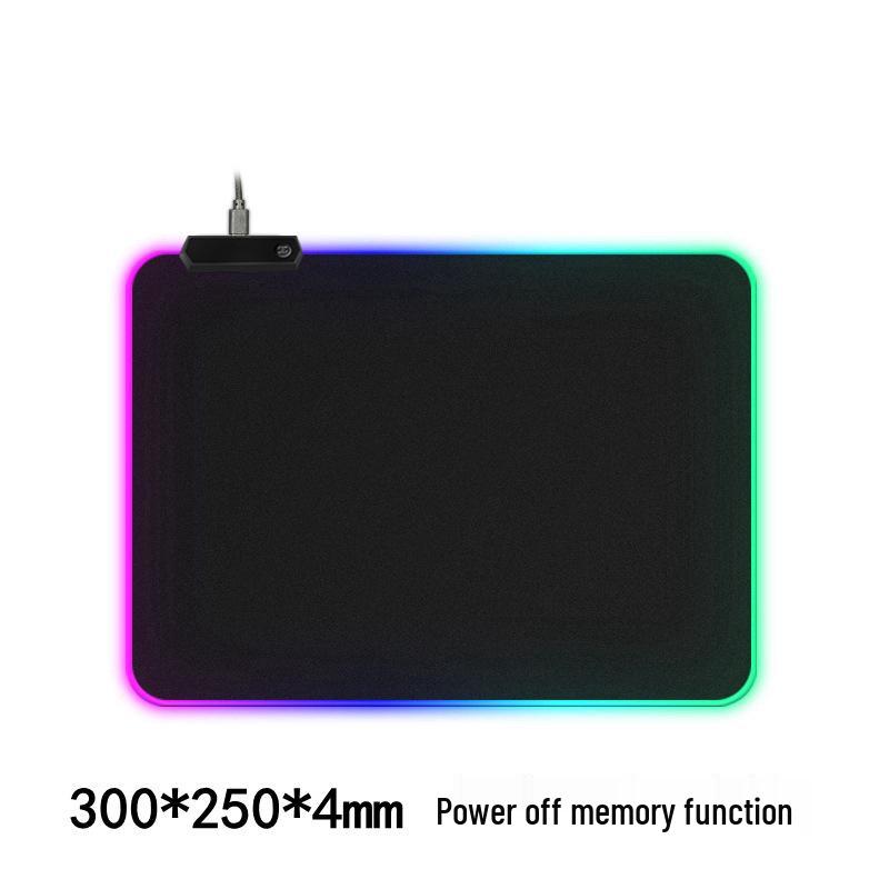 Сверхбольшой RGB светящийся игровой коврик для стола - Водонепроницаемый, Прошитые края, Красочная ослепительная подсветка 250×300×4mm