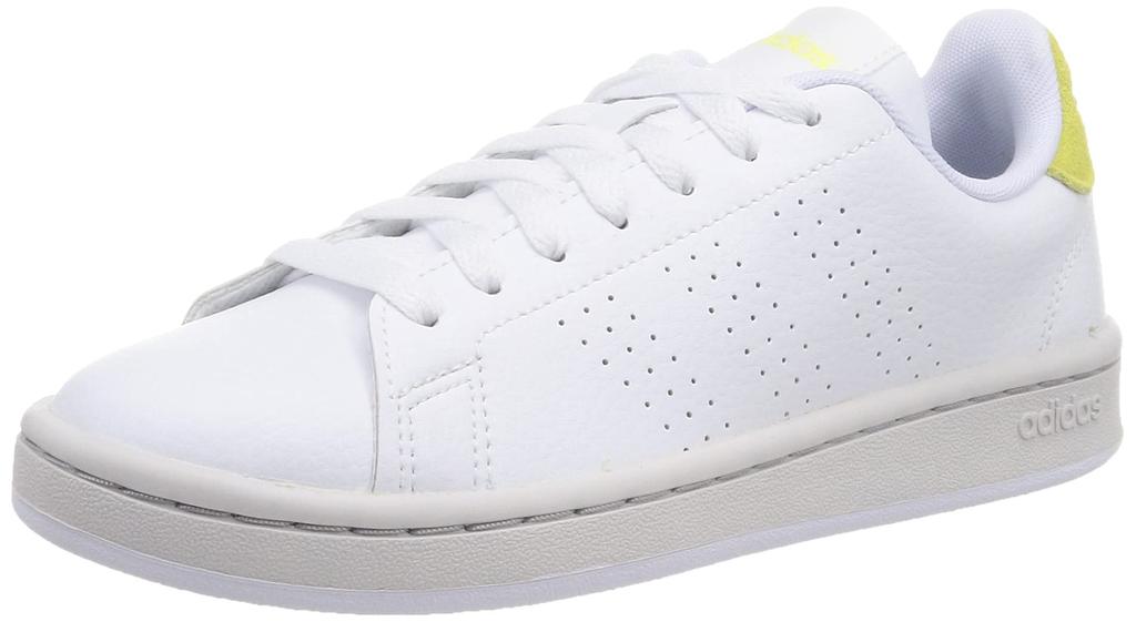 Adidas Advancourt Footwear Yellow Size cm Sneakers, White/Footwear White/Pulse (GW4848), 25.5