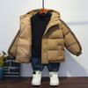 Autumn and Winter Children's Cotton Jackets, Thick Hooded Jackets for Boys and Girls, Down Cotton Jackets, Short Children's Clothing