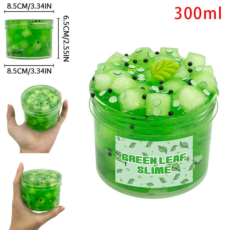 Large Crunchy Crystal Slime Kit Watermelon Grape Scented Jelly Cube Slime Non-Sticky Party Gift