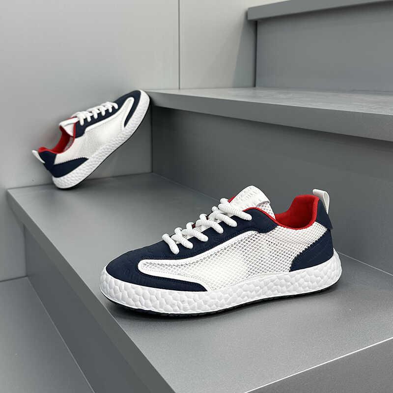 Fashion Summer Breathable Deodorant Mesh Sneakers Trendy Versatile Little White Shoes Outdoor Sports Leisure Shoes Men Tenis Para Hombre