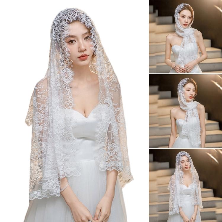Indoor Outdoor Wedding Veils Breathable Lace Tulle Special Occasion Veils  for Bachelorettes Party