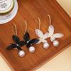 Super Fairy Mori Gentle Fabric Mesh Butterfly Ear Buckle, Simple And High-End Exquisite Diamond-Set Pearl Earrings