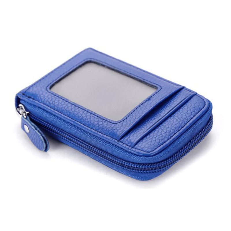 Travel Journey Bank Card Organizer Wallet Passport ID Card Holder Ticket Credit Card Bag Case Zipper Pocket Purse синий
