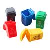 Pack of 5 Realistic 1/12 Scale Dollhouse Trash Cans With Openable Lids for Pretend Play Scenes