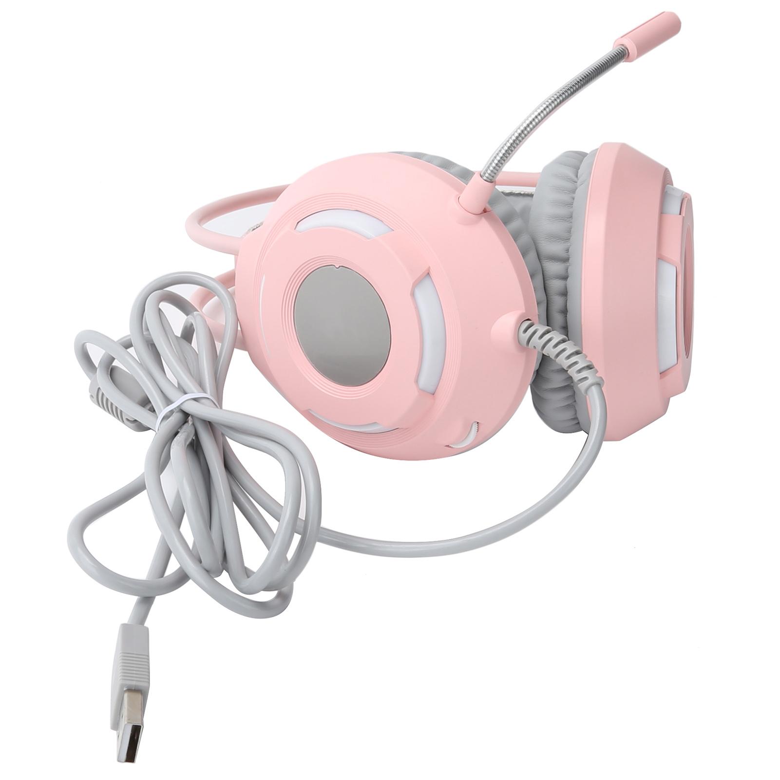 

Наушники AJAZZ OverEar 7.1 стереозвук шумоподавляющая проводная гарнитура с интерфейсом USB(розовый ) розовый