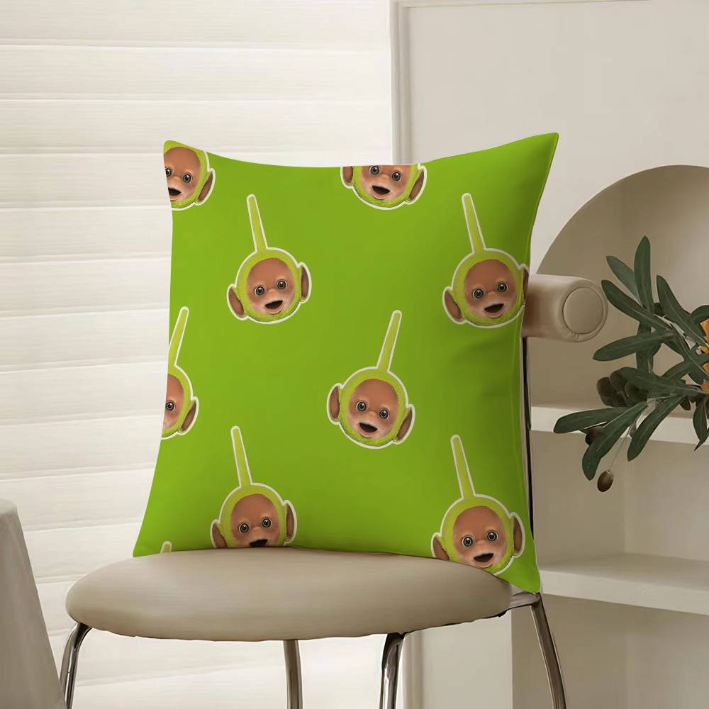 Childrens Cute Companionship Teletubbies-A Pillow Case Comfort Sofa Bed Silky Elegant Invisible Zipper Decorative Cushion Cover