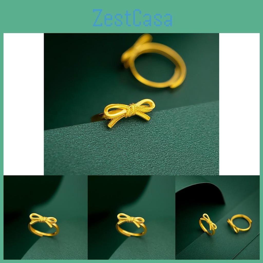 Bow Charming Brass Tie Ring For Women Delicate Fashion Jewelry Gift Idea