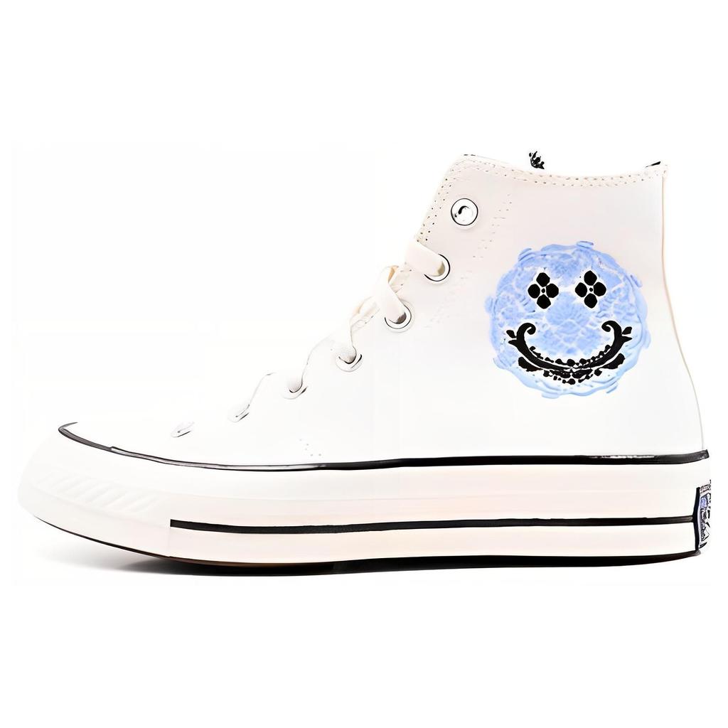 Converse 1970s Embroidered Relief High-Top Canvas Shoes Unisex Sneakers White Black A04487C