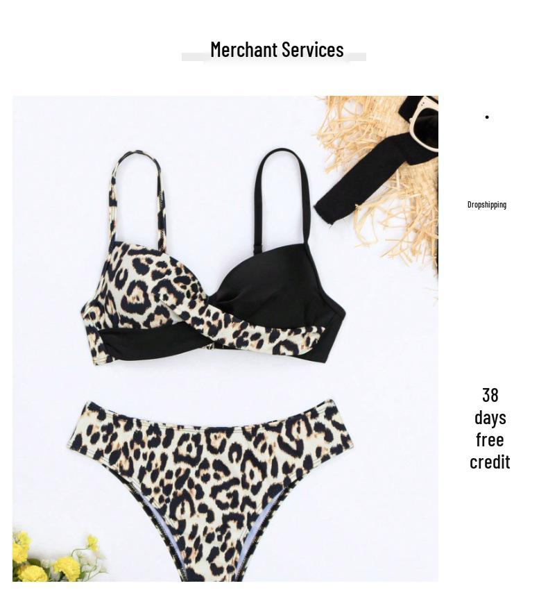 Women's Leopard Print Bikini - Stylish European and American Swimwear for a Sexy Beach Vacation