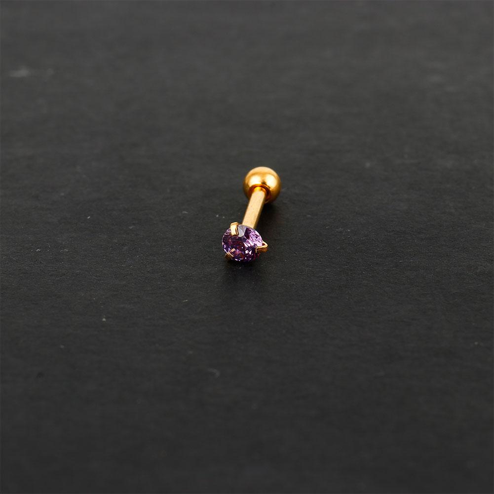 9 Farben Mode CZ 3 Prong Tragus Knorpel Edelstahl Ohrstecker Kristall Zirkon Ohrringe Piercing Schmuck