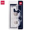 Deli Tough Stationery Tape Set: 18mm X 25yd, Student Correction Tape, Transparent, 2 Rolls, 1 Card