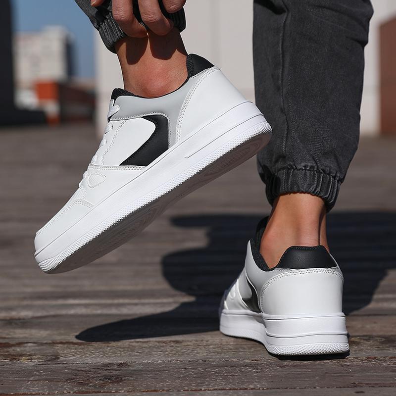 Fashion Sneakers Shoes Man High Quality Leather Fashion Board Shoes Breathable Lace Up Hiking Outdoor Platform Luxury Leisure Sneakers