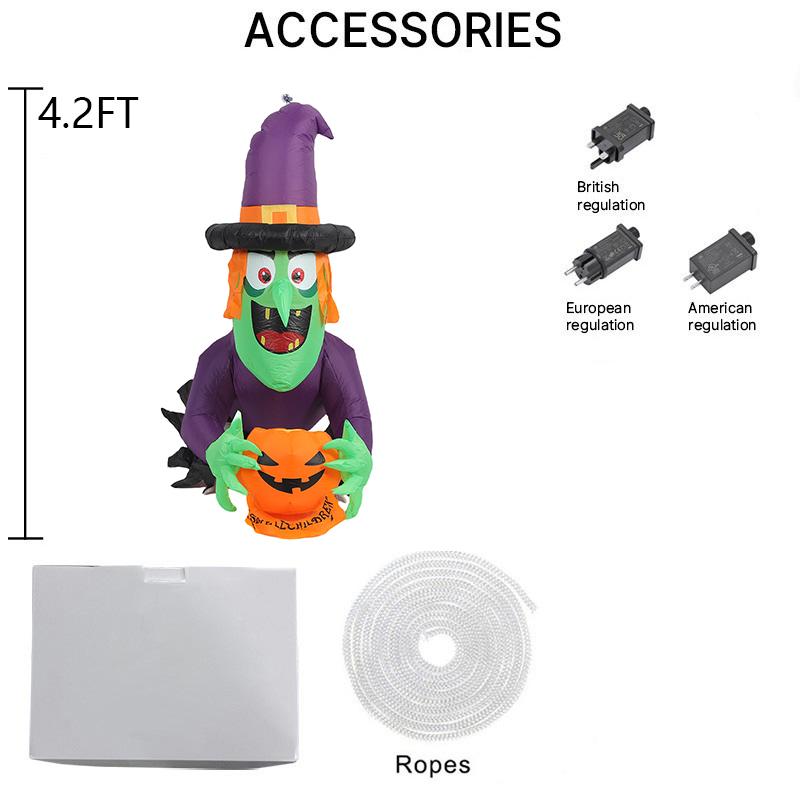 Halloween Inflatable Toys Decorations Courtyard Prop Built-in LED Lights Inflatable Model Outdoor Ornament Holiday Garden Decor