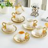 Ensemble de 6 Tasses à Espresso Service à Thé Rétro Tasse à Café pour le Thé de l'Après-midi Ensembles Tasse et Soucoupe Ensemble de Tasses pour Couple Tasses Créatives pour la Maison Tasse Cadeau