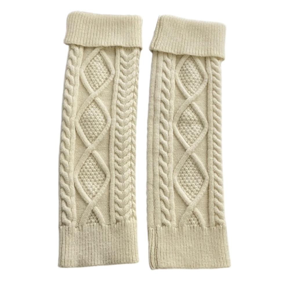 Womens Lolitas Knit Long Socks Leg Warmers Harajuku Boot Socks Winter Warm Ankle Heap Socks Fashion Leg Socks Streetwear