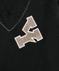 OHY Oversized Distressed Logo V-Neck Knit - Black