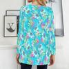 Plus Size Ladies V Neck Long Sleeve Pullover Soft Loose Tops For Daily Errands And Relaxation Wear