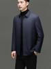 Men's Wool-Lined Cotton Jacket: Winter Business Casual, Thickened Lapel for Middle-Aged Men
