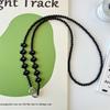 Sweet Long Crossbody Phone Chain Long Cellphone Lanyard Phone Case Decor Beads Phone Strap  Girls