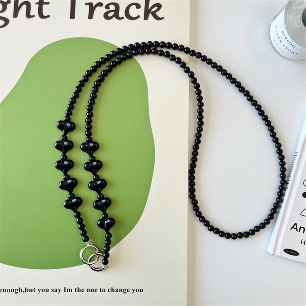 Sweet Long Crossbody Phone Chain Long Cellphone Lanyard Phone Case Decor Beads Phone Strap  Girls