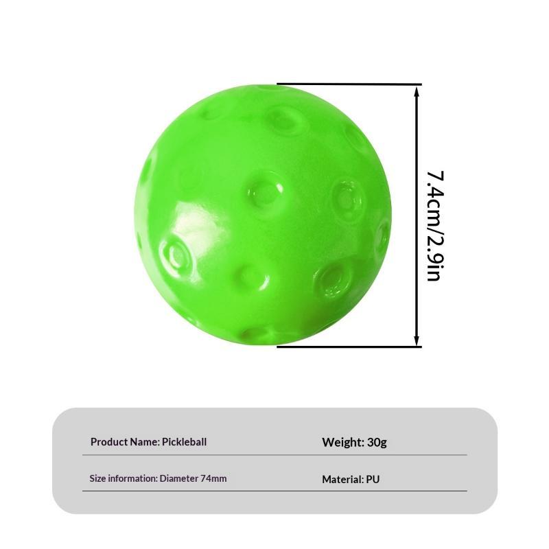 Silent Pickleball Balls Quiet Foam Pickleballs Practice Balls with Exact Real Ball Bounce Soft PU Pickleball Ball for Indoor Use