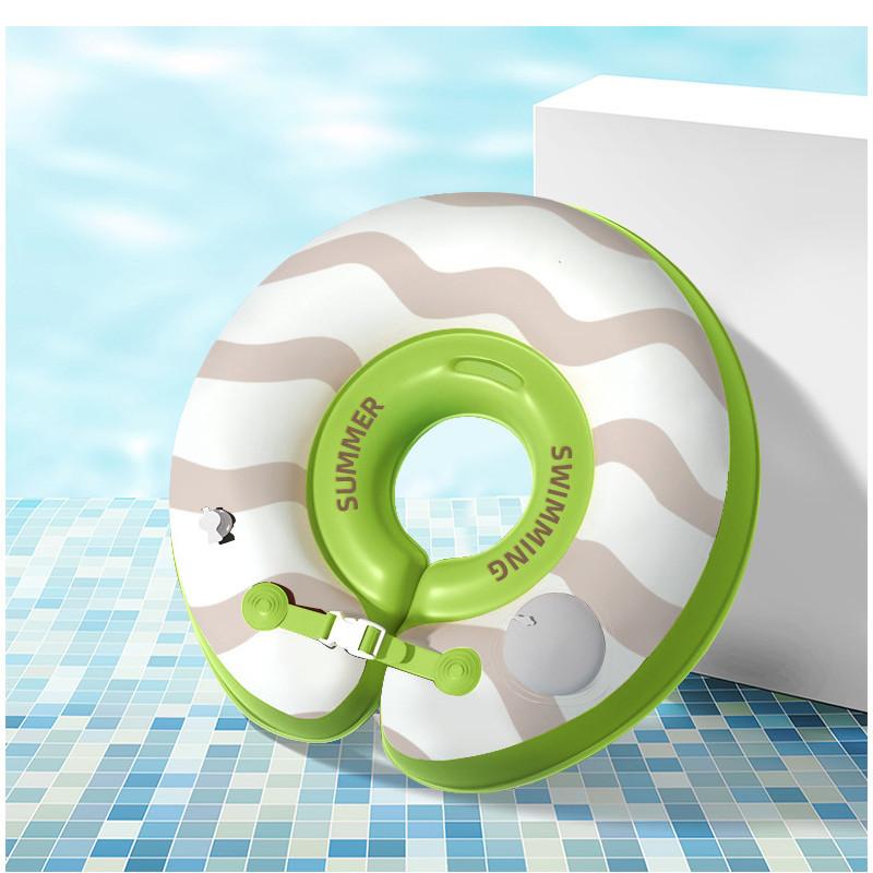 Children's Pvc Inflatable Neck Ring For Newborns Eco-friendly Baby Bath Collar Geometric Pattern Swim Water Activity