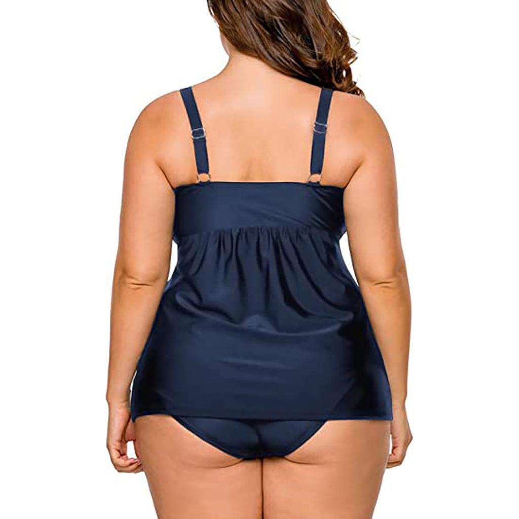 Women's Fashion Sling Solid ColorTwo-piece Boxer Swimsuit Swimsuit