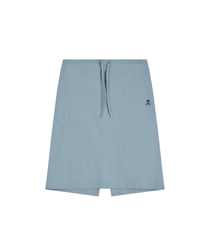 Rest And Recreation Cotton Nylon Midi Skirt - Blue