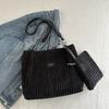Corduroy Bag Ladies 2025 New Trendy Casual Shoulder Bag Large Capacity Class Bag Popular Tote Bag