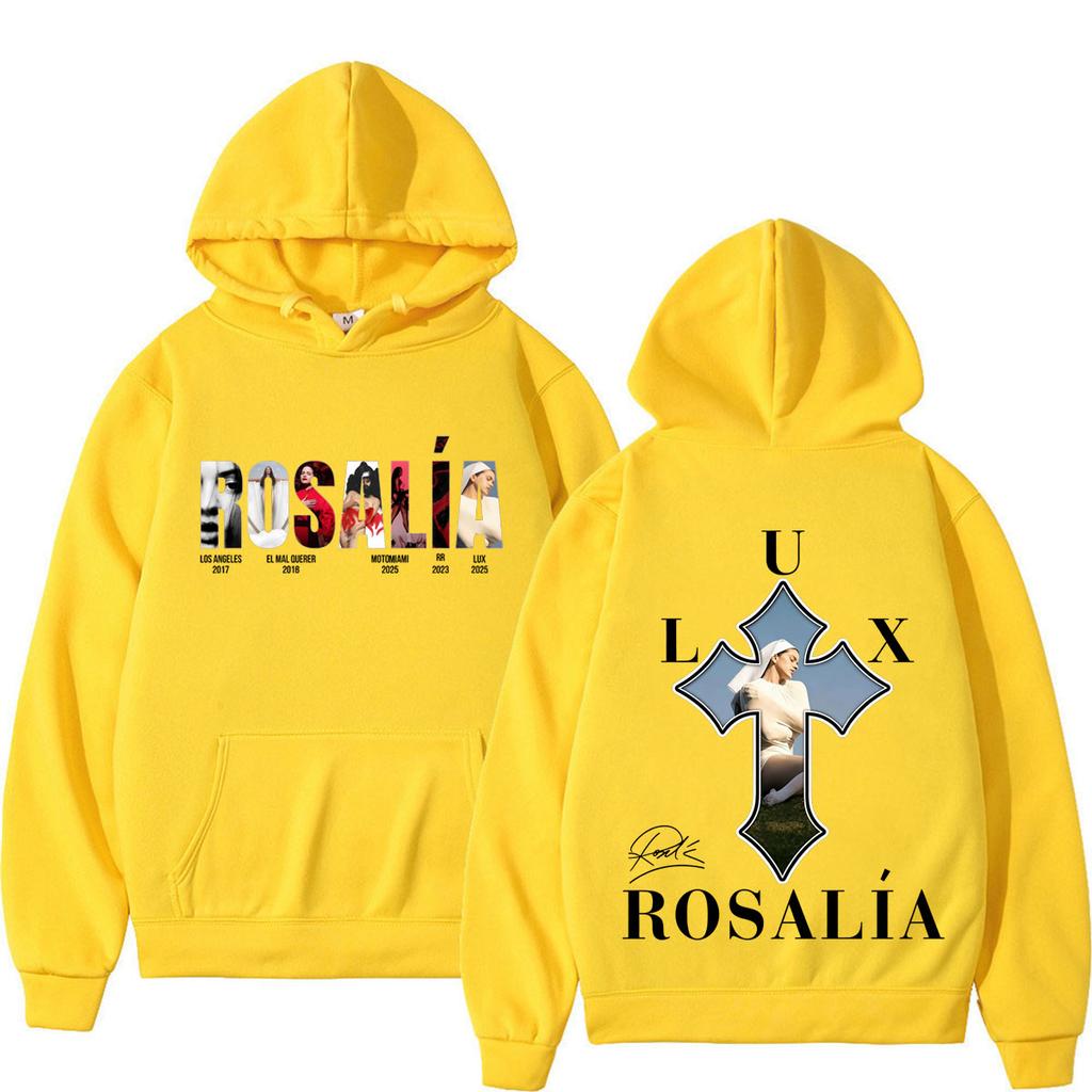 Sängerin Rosalia Lux Album Cover Hoodie Herren Damen Sweatshirt Langarm Locker Lässig Oversized Winter Pullover