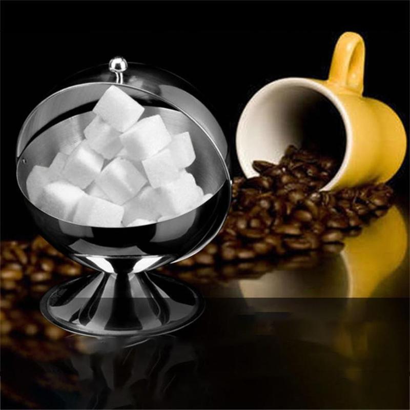 Convenience Storage Sugar Bowl Sliver Ball Shape Candy Jar Suitable Household Kitchen Storage Organizer Tools Accessories