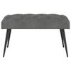 Bench with Button Tufting Dark Gray 80 x 40 x 46 cm Velvet