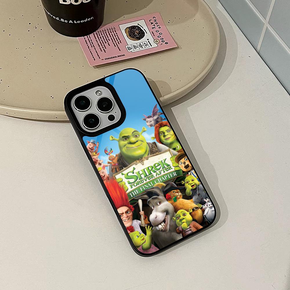 Cute Fun M-MovieS S-Shreks Back Phone Case for Iphone 17 16 15 14 Air 13 12 11 Pro Max Mini Plus Fundas Shell PC+TPU Cover