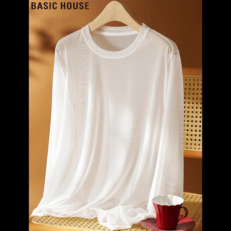 Basic House Women s Lightweight Long-Sleeve T-Shirt M