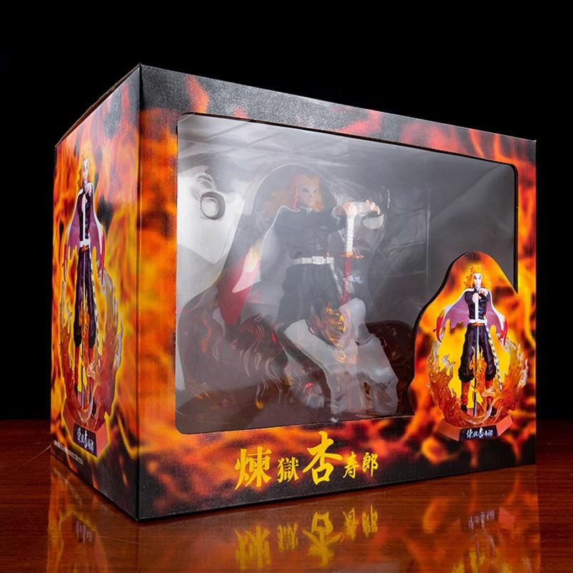 20cm Anime Demon Slayer Figure Demon Slayer Gk Rengoku Kyoujurou Pvc Action Figure Collectible Model Toys Kid Gift