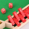 Dice Game Wooden Box with 12 Random Color Dice - 2-6 Player Tabletop Board Game, Handmade Family Entertainment Travel Souvenir, Dice Games for Adults