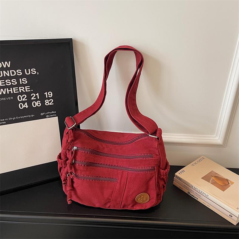 Women's Bag Solid Shoulder Bag Lightweight Nylon Crossbody Bag