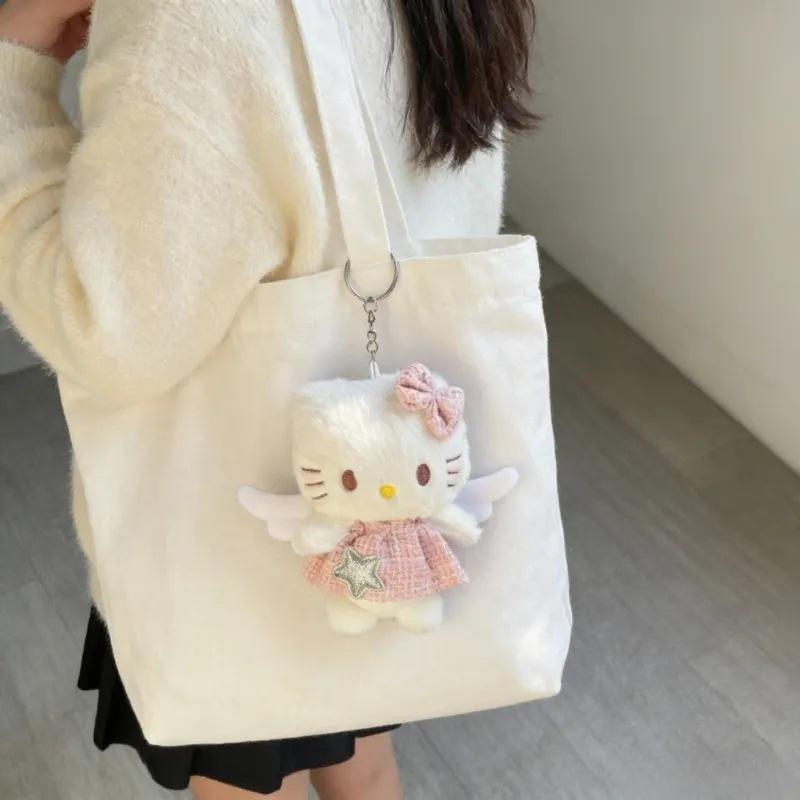 Best-Selling Hello Kitty Angel Cat Plush Pendant for Girls' Bags